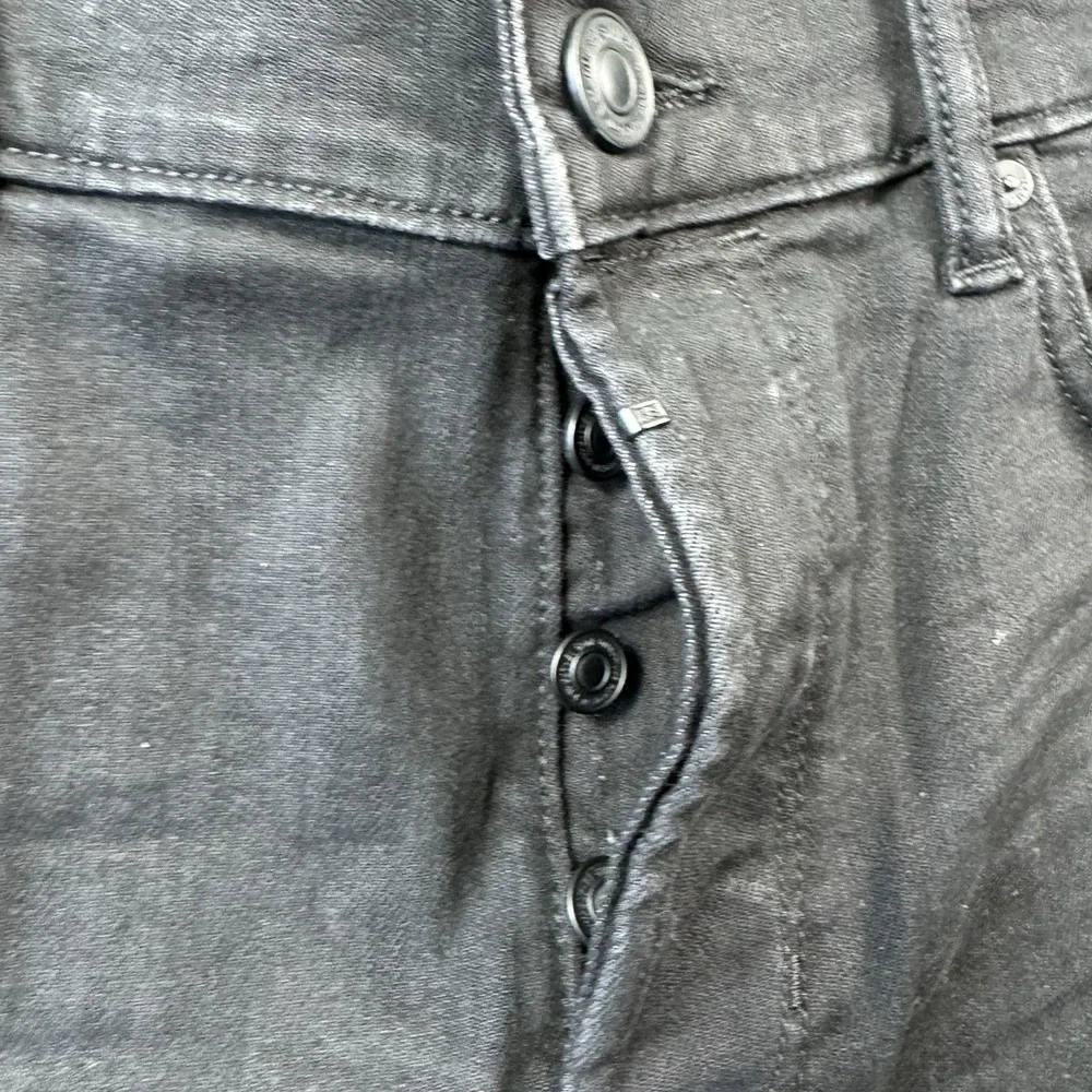 Allsaints Cigarette 1 Black Denim Button Fly Mens Jeans Size 34X32